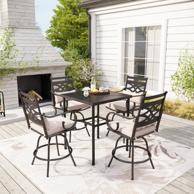 Alyne 4 - Person Square Outdoor Dining Set with Cushions