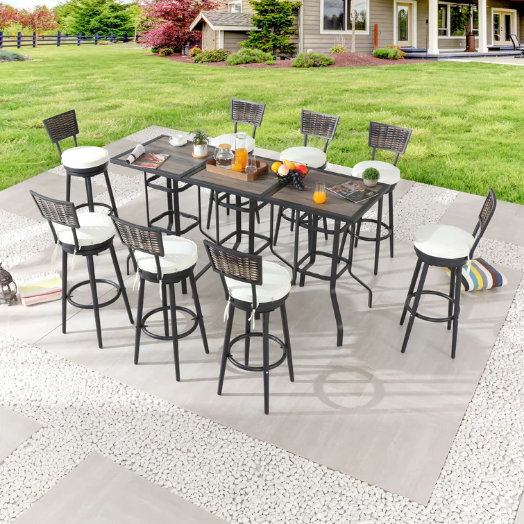 Abrin 8 - Person Square Outdoor Dining Set with Cushions