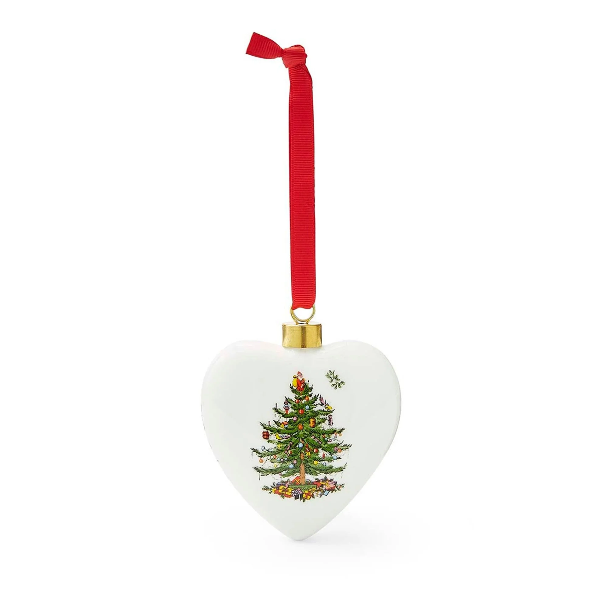 Spode Tree Puffed Heart Ornament