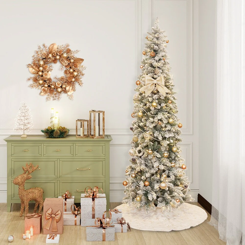 Maypex Artificial Slim Christmas Tree w Lights