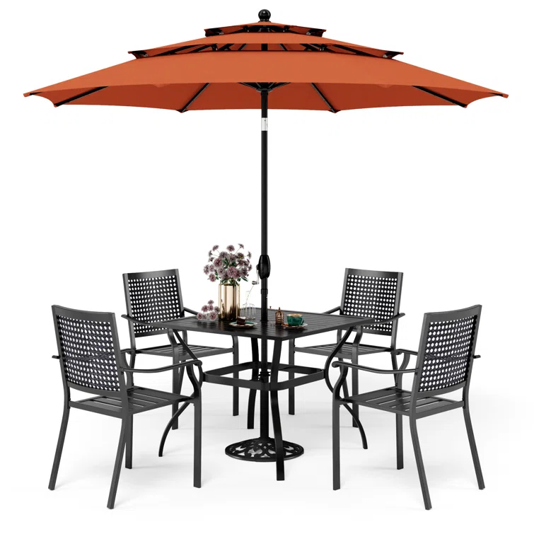 Alyah 4 - Person Square Outdoor Dining Set