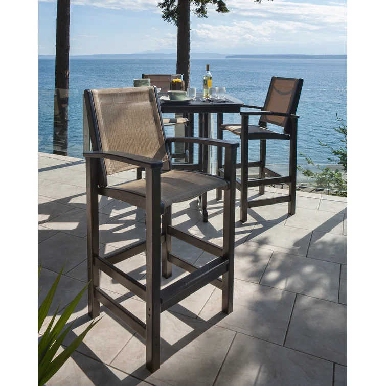 Coastal 5-Piece Bar Set in Black / Burlap Sling