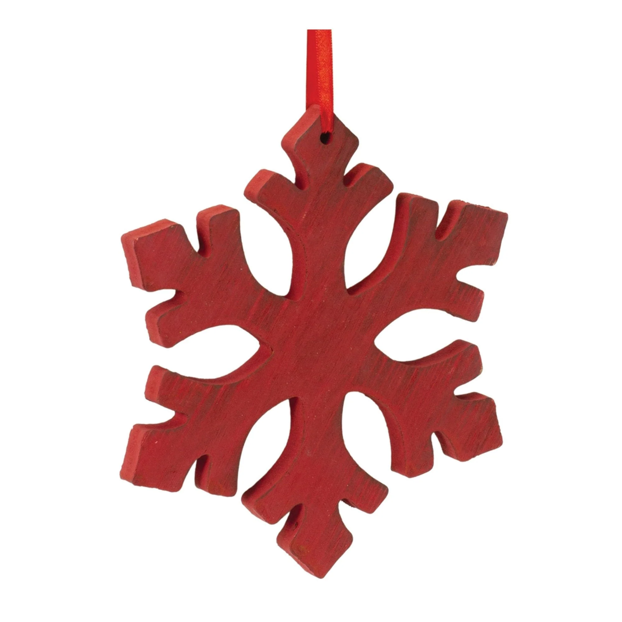 Wood Snowflake Christmas Ornaments - 7.75