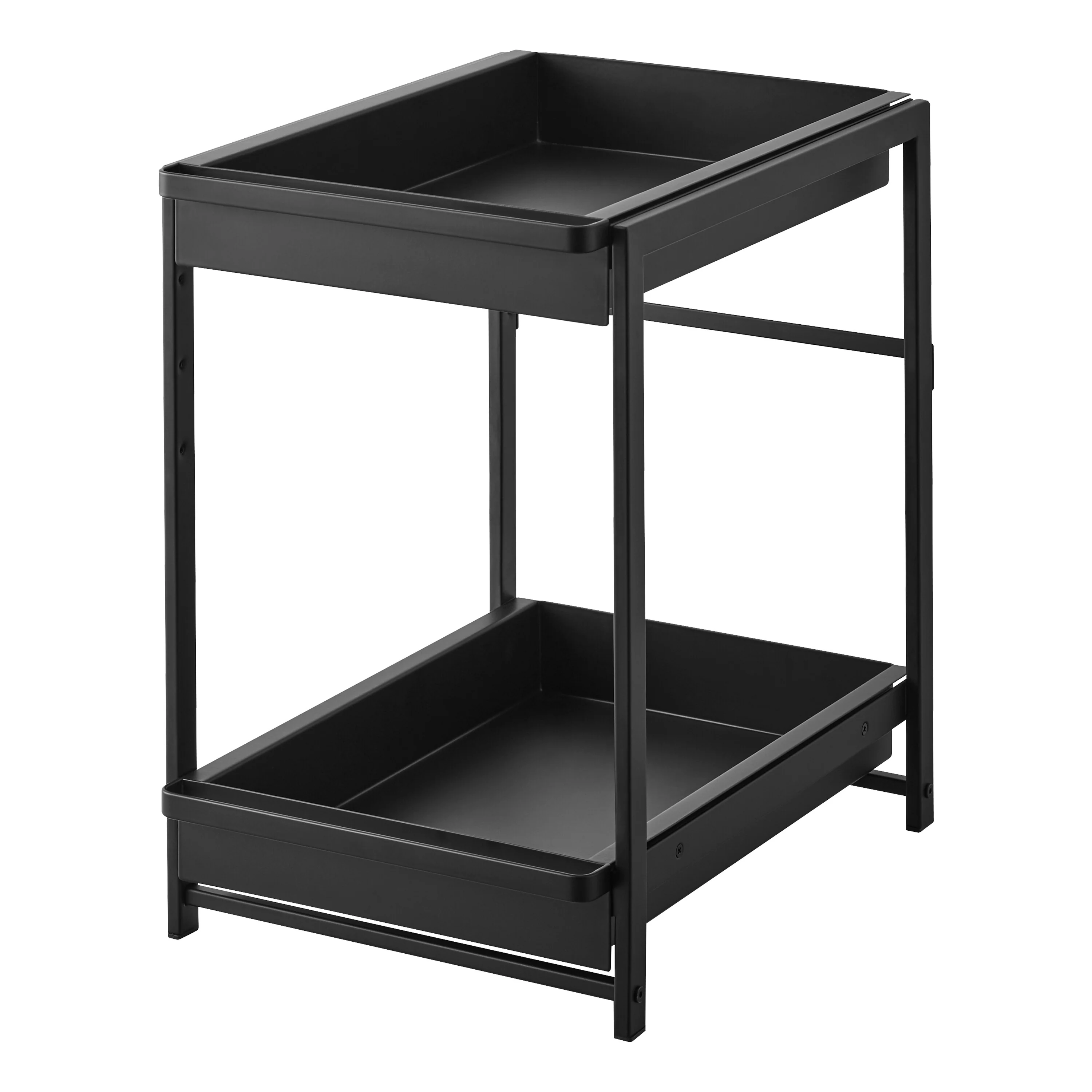 Yamazaki Home Under-Sink Rack with Pull-Out Shelf, Steel, Adjustable - L 26.97 x W 11.97 x H 17.83 inches