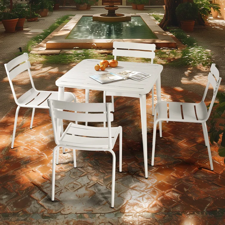 Laudie 4 - Person Square Outdoor Dining Set