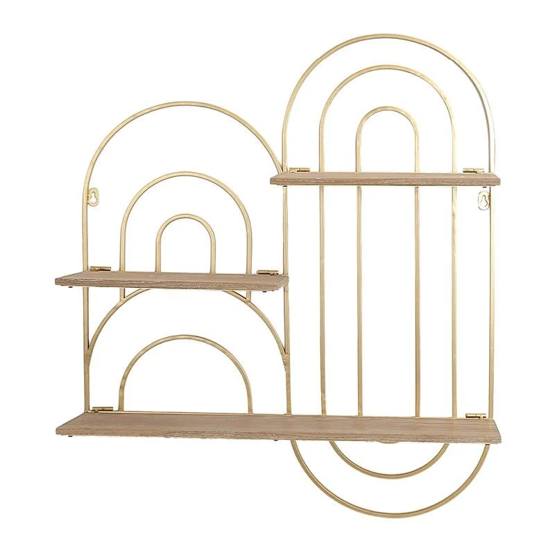 Ovella Oval Metal Modern Tiered Wall Shelf - 29