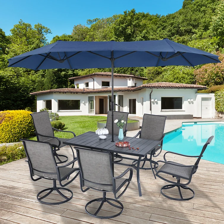 Alyah 6 - Person Rectangular Outdoor Dining Set