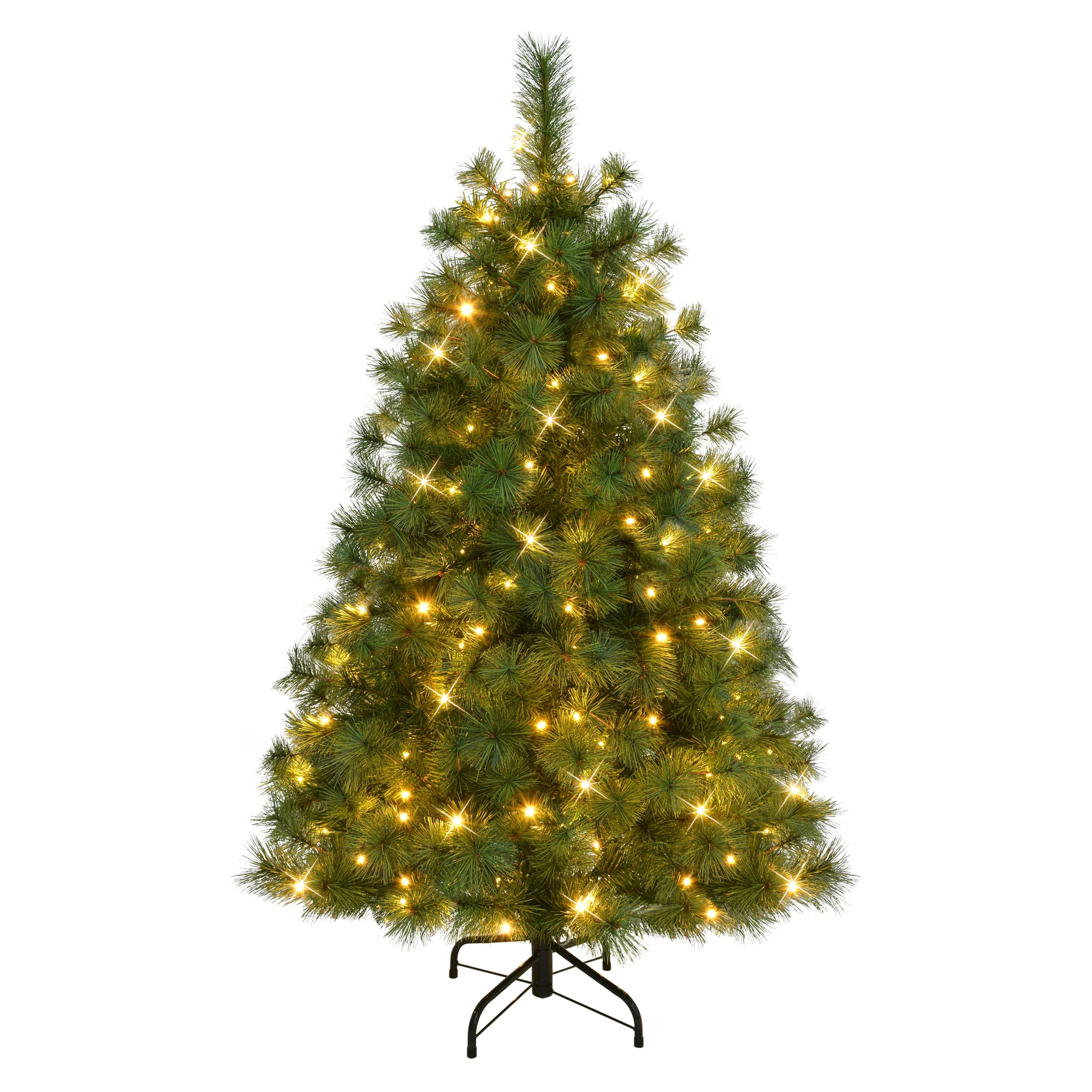 Puleo International 4.5' Pre-Lit Artificial Colorado Pine Christmas Tree with 150 Dual Function LED Lights