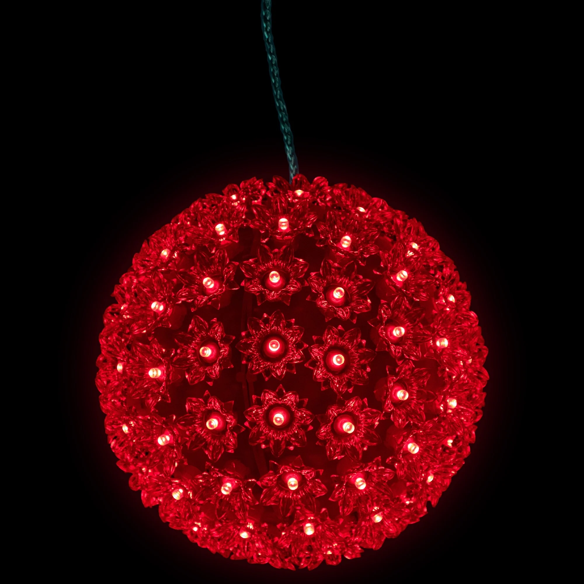 LED Lighted Starlight Sphere Hanging Outdoor Christmas Decoration- 7.5