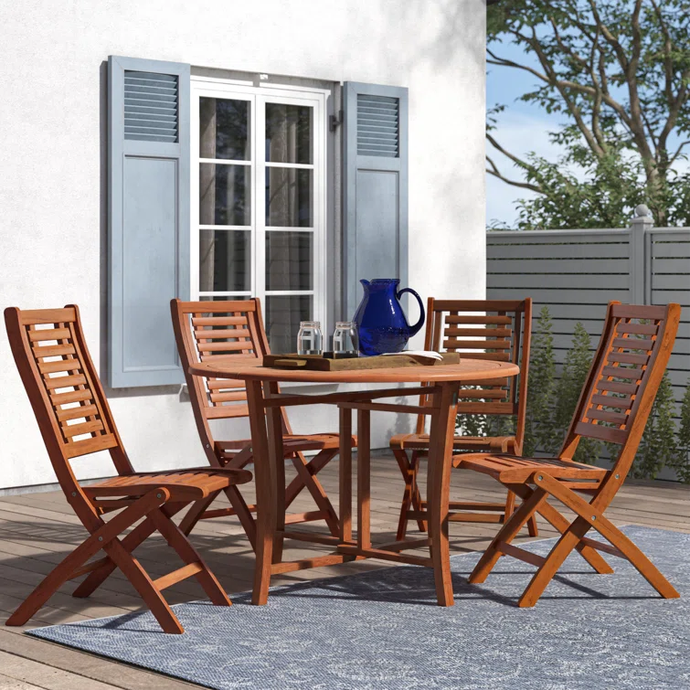 Fleur 4 - Person Round Outdoor Dining Set