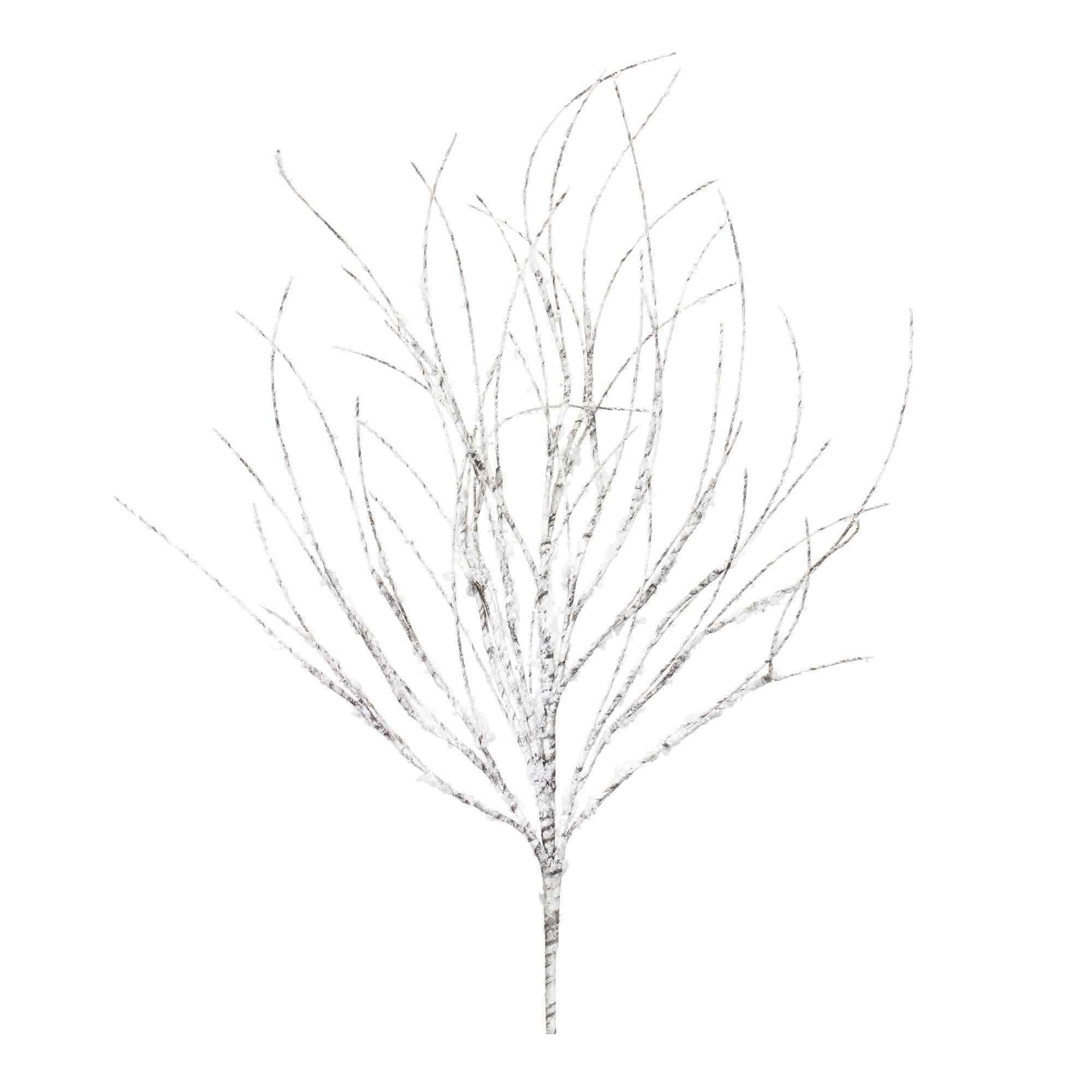 Set of 12 Flocked Birch Twig Christmas Branches 32.5