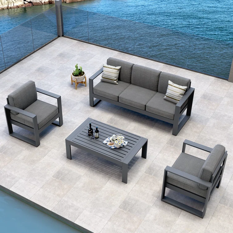 Searl 5 - Person Outdoor Seating Group with Cushions