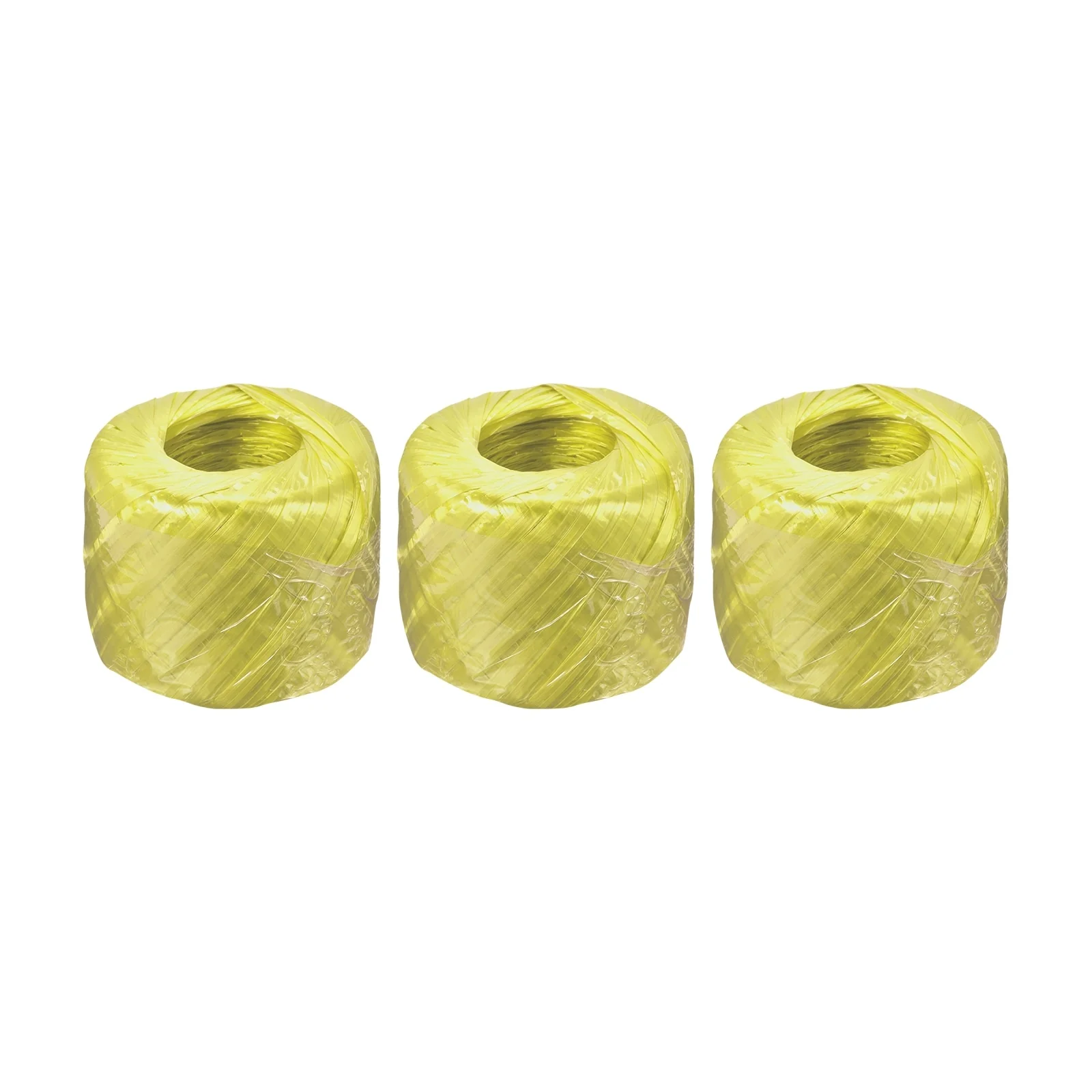 Polyester Nylon Plastic Rope Twine Bundled for Packing ,100m Yellow 3Pcs