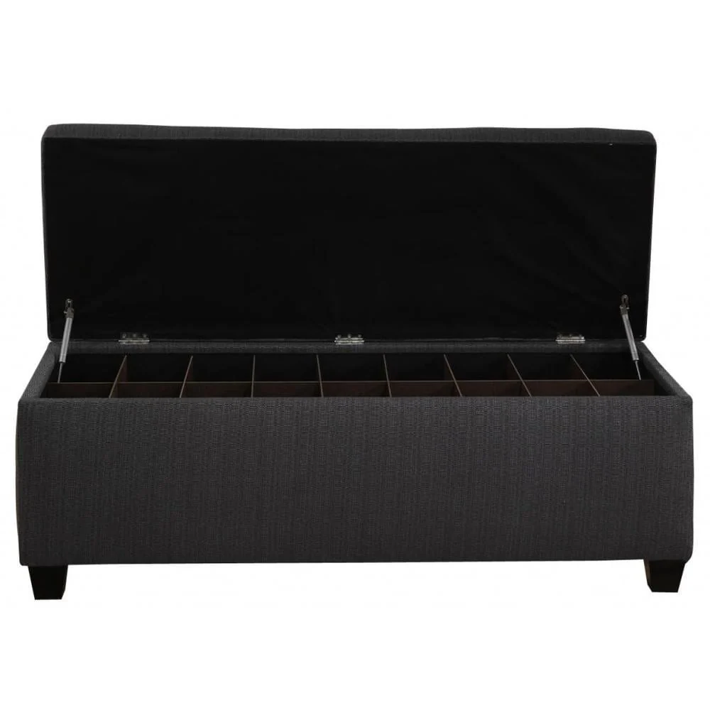 The Sole Secret Shoe Storage Bench - Candice Charcoal