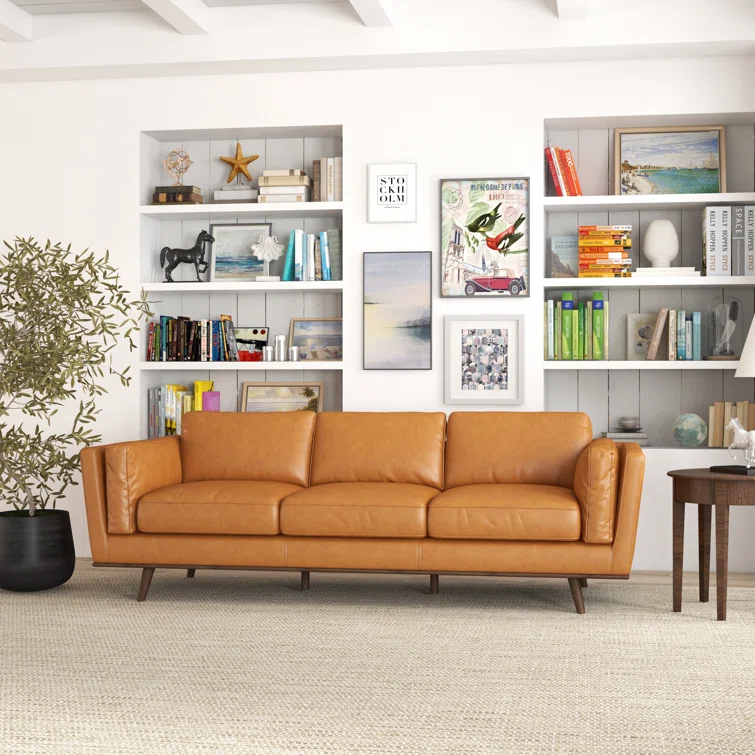 Calore 89'' Leather Sofa