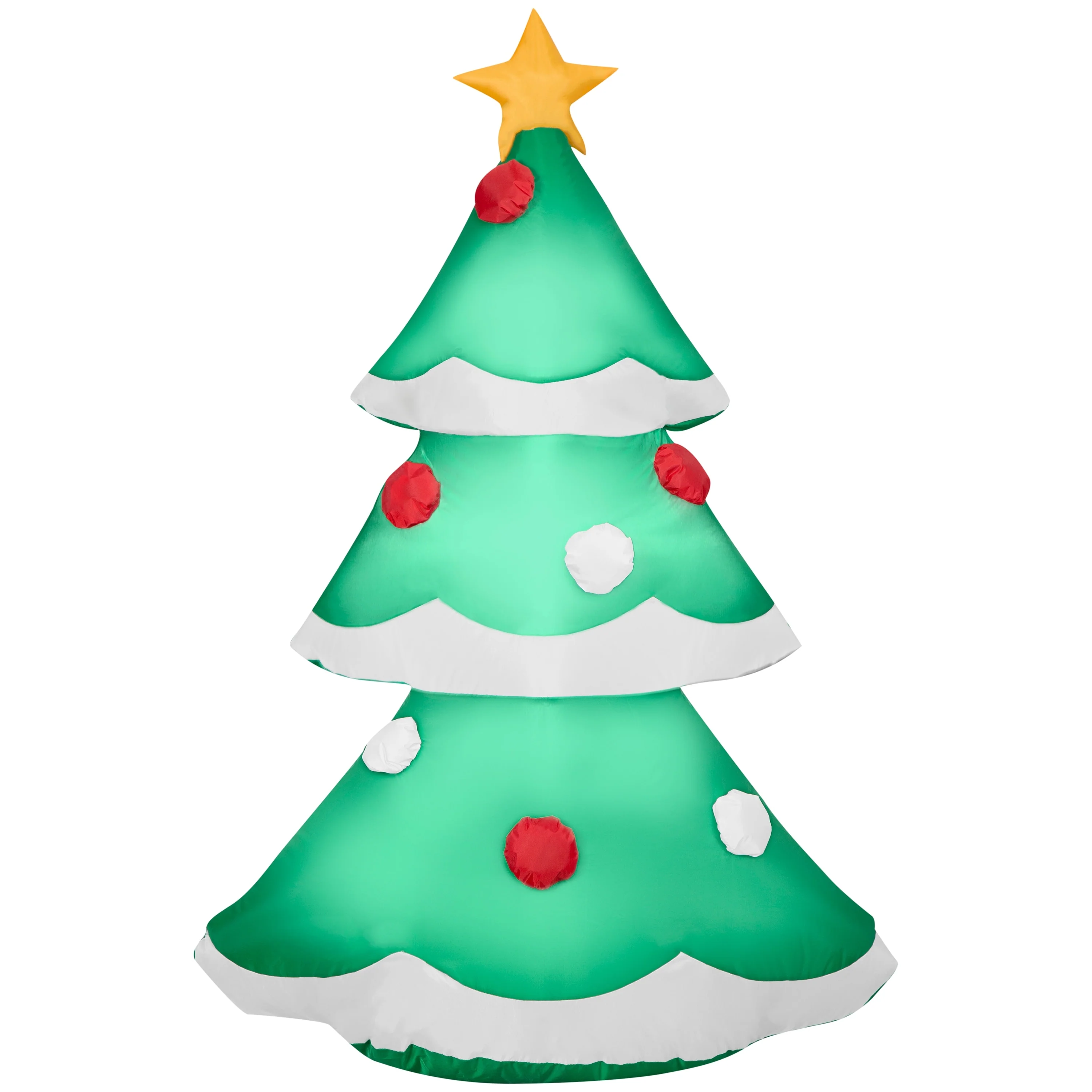 Gemmy Inflatable Christmas Tree with Snowy Layers, 3.5 ft Tall