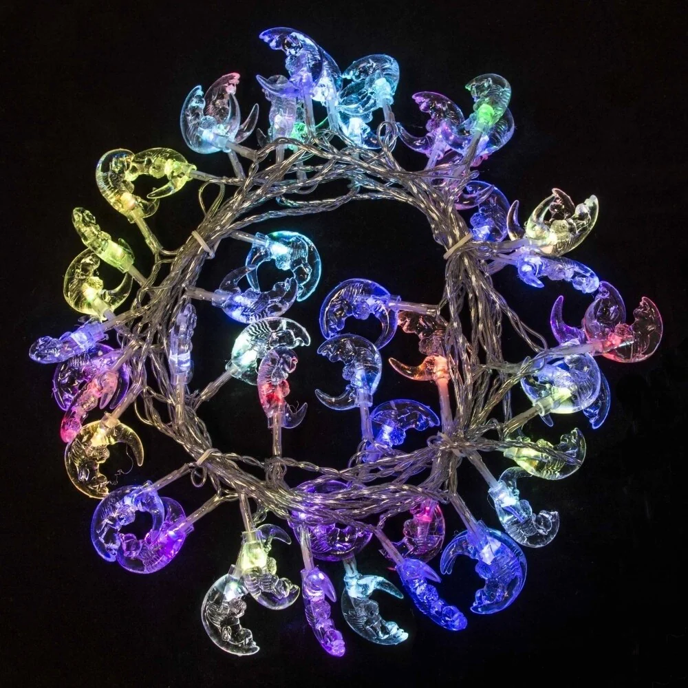 Electric 50 LED Multicolor Moon Extendable Christmas Light 19.5 Feet
