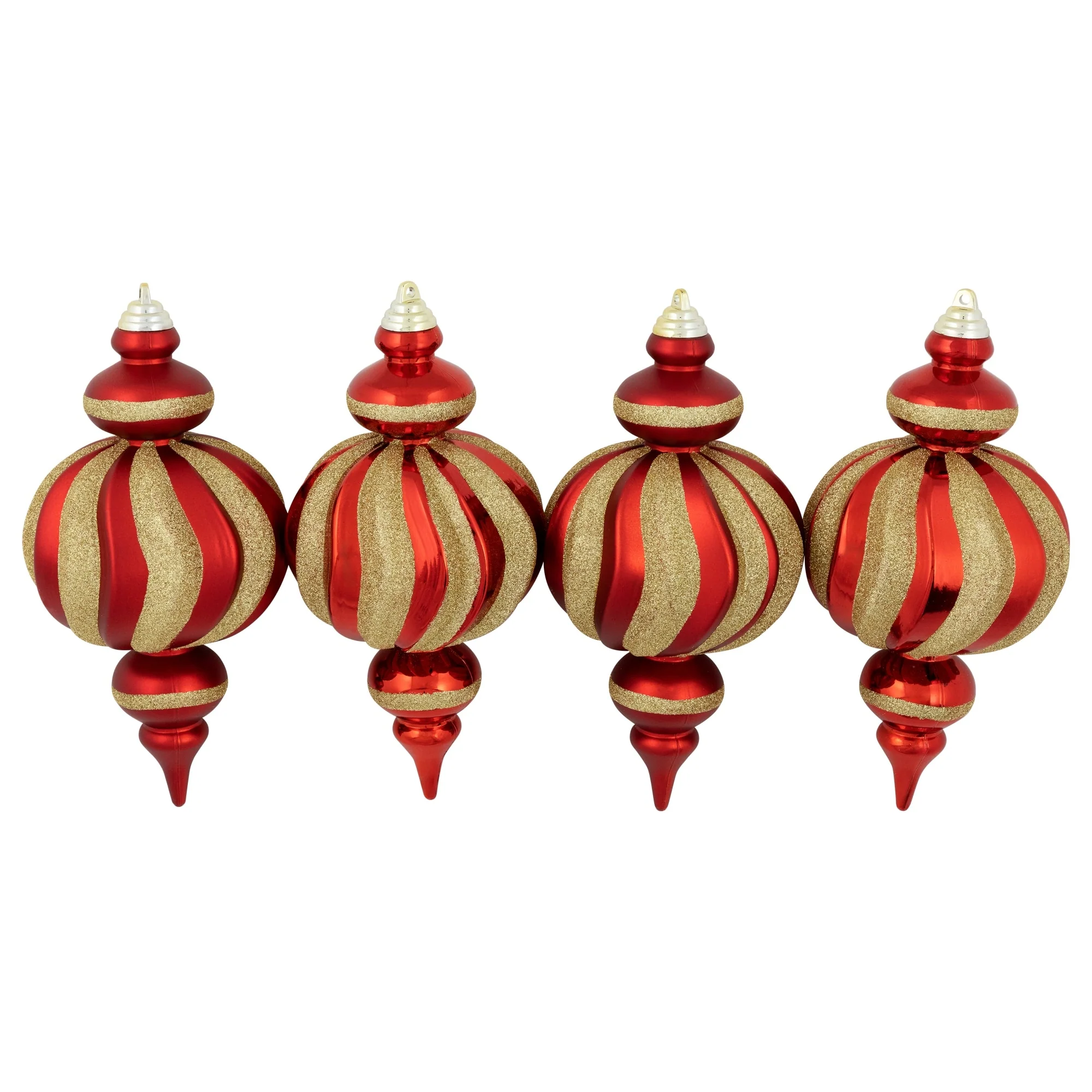 Shatterproof Commercial Size Finial Christmas Ornaments - 10