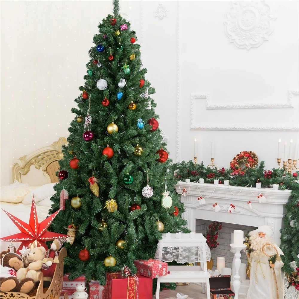 Yaheetech Premium Spruce Hinged Artificial Full Christmas Tree