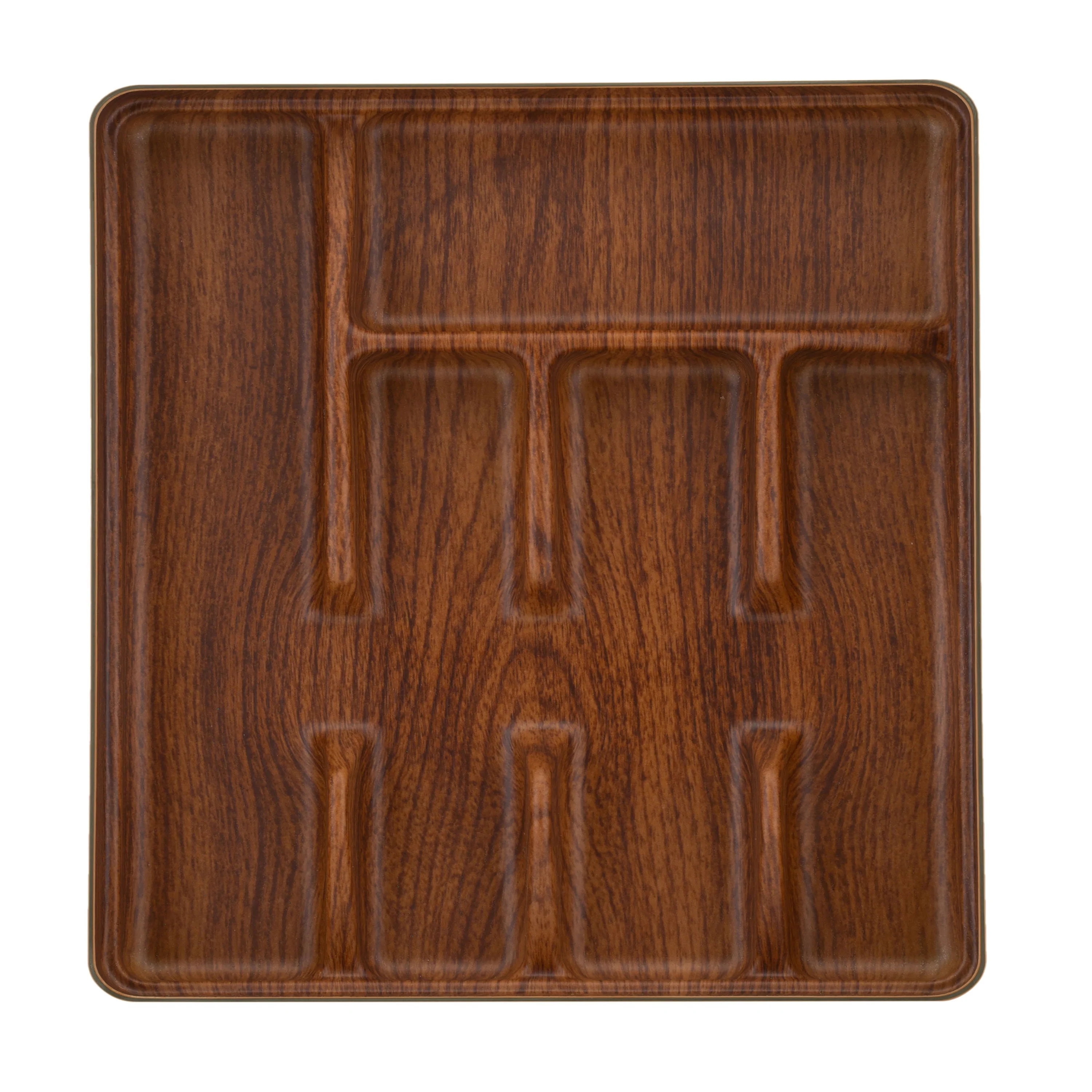Kitchen Details 5 Compartment Wood Look Cutlery Tray - 10.24