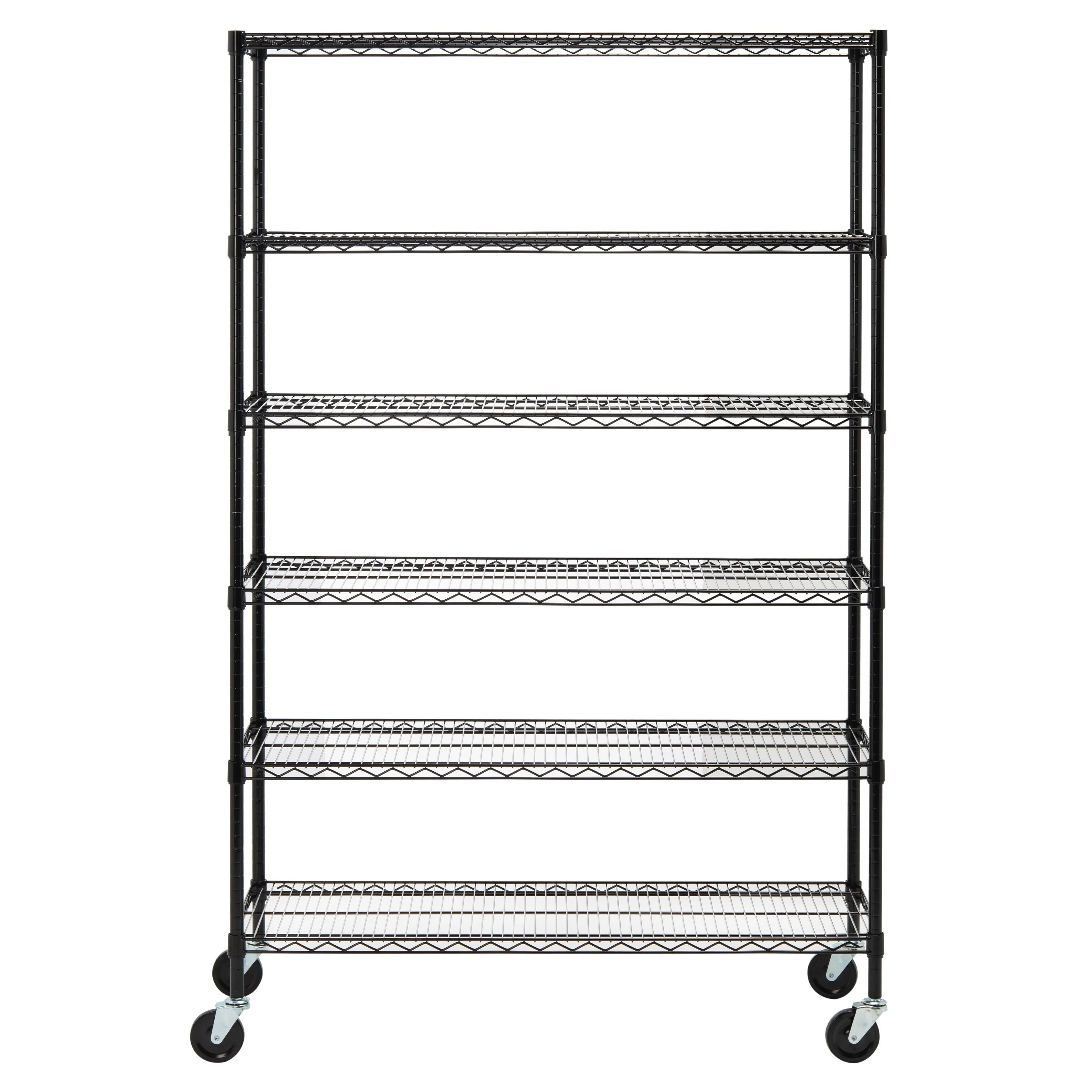 SAFAVIEH Storage Felecia 6 Tier Heavy Duty Commercial Chrome Wire Shelf - 47.6