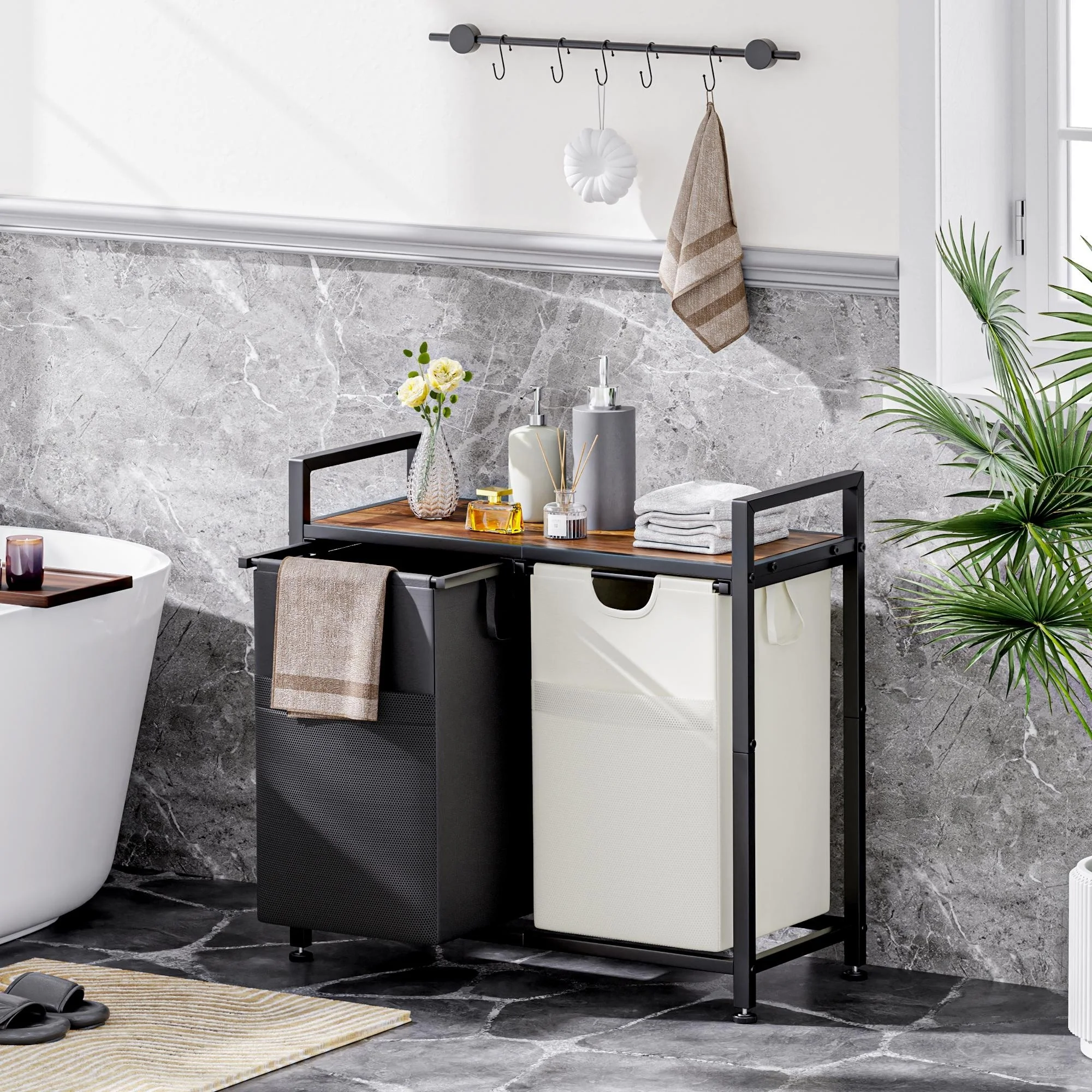 Laundry Sorter 112L/142L Laundry Hamper Organizer Laundry Basket with Removable Bags