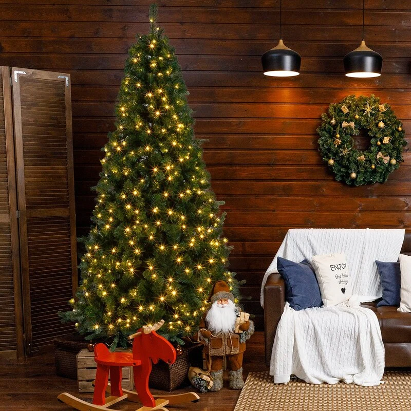 FCH 7ft Half Christmas Tree with LED Lights - 7 ft.