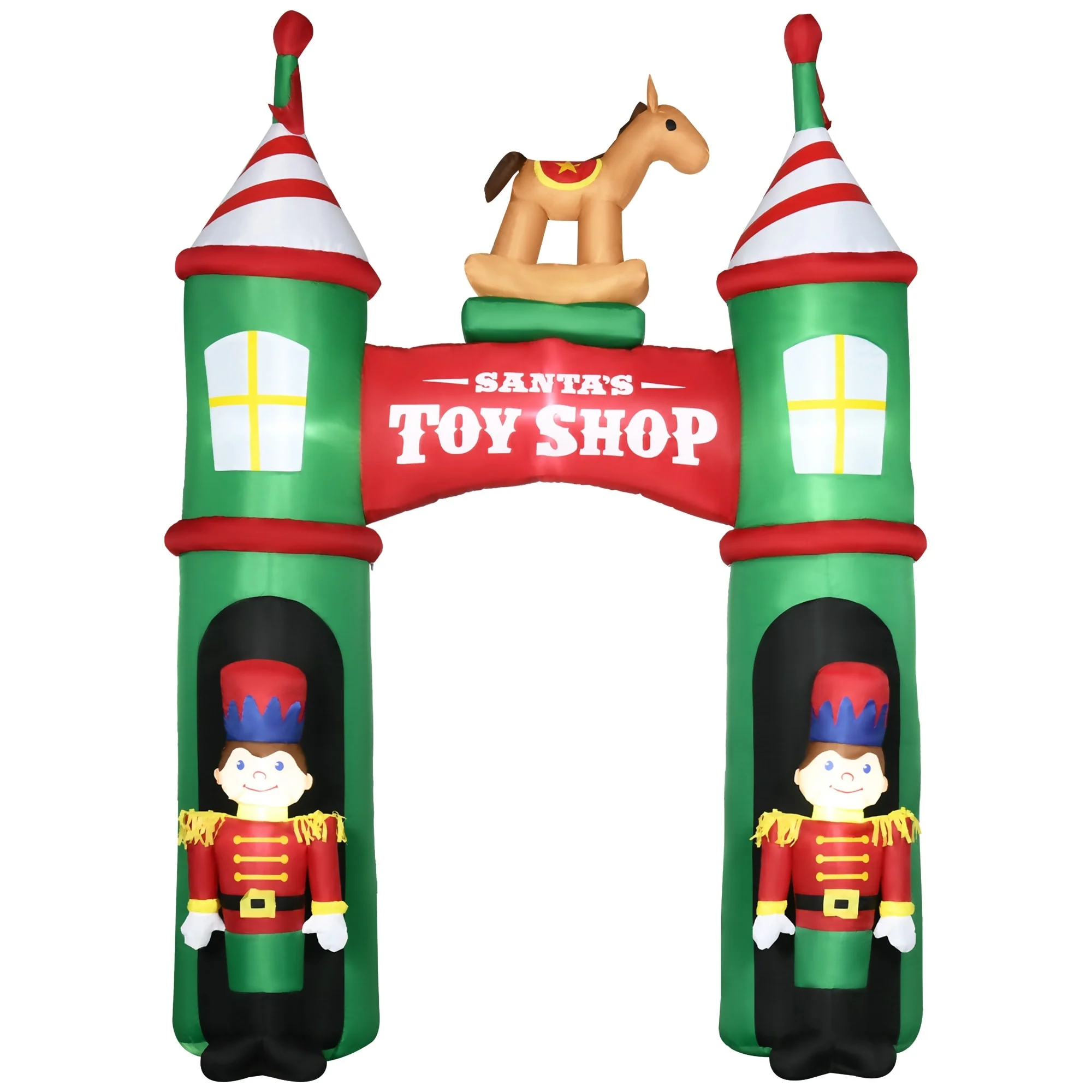 Outsunny 11.5 ft Christmas Inflatable Archway with 2 Nutcrackers