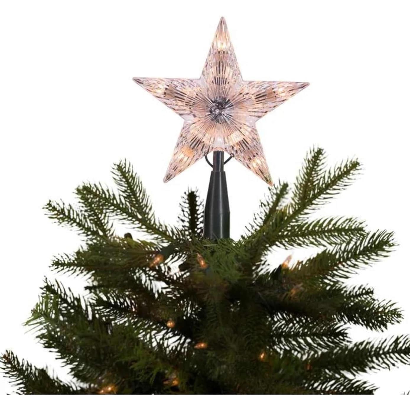 5 Point Clear Star Light Up Tree Topper