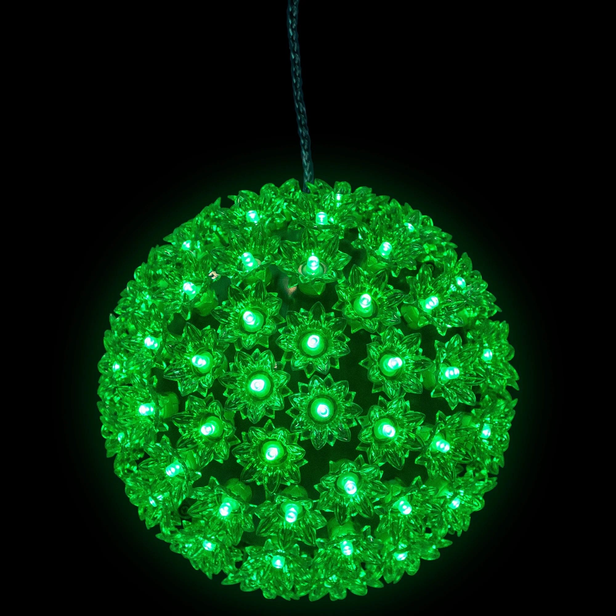 LED Lighted Starlight Sphere Outdoor Hanging Christmas Decoration- 7.5