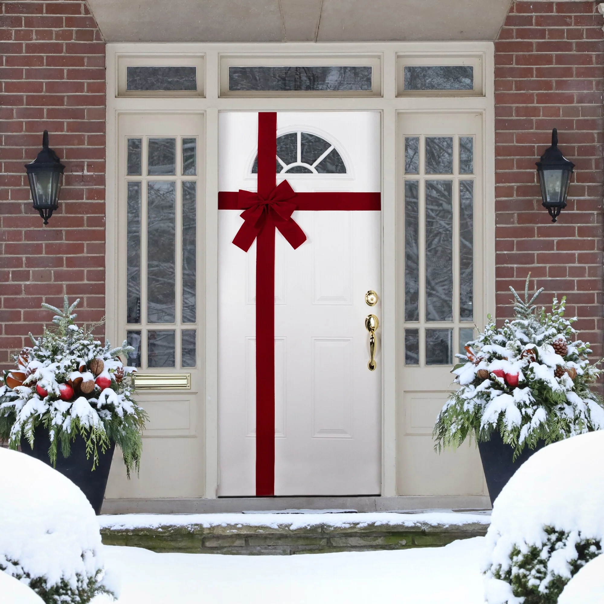 14' Classic Red Velvet Christmas Door Bow