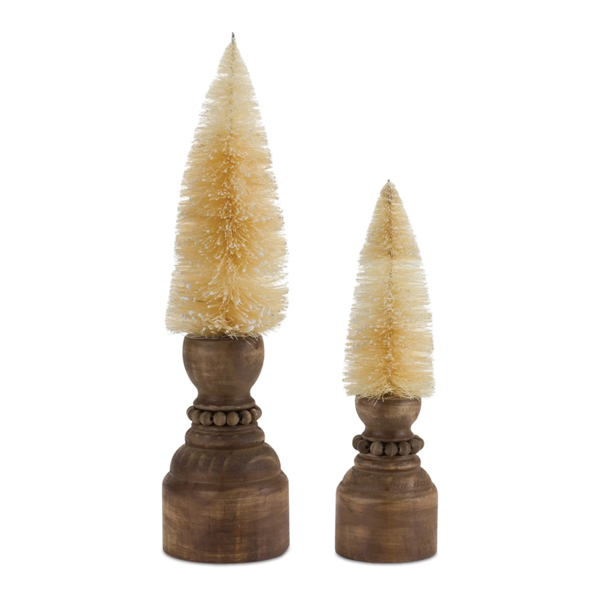 Rustic Pine Mini Tree Set of 2 for Winter and Holiday Decor - 3” x 3” x 11.5”