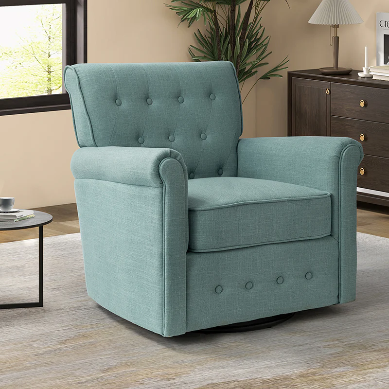 Gwendolyn Upholstered Swivel Armchair