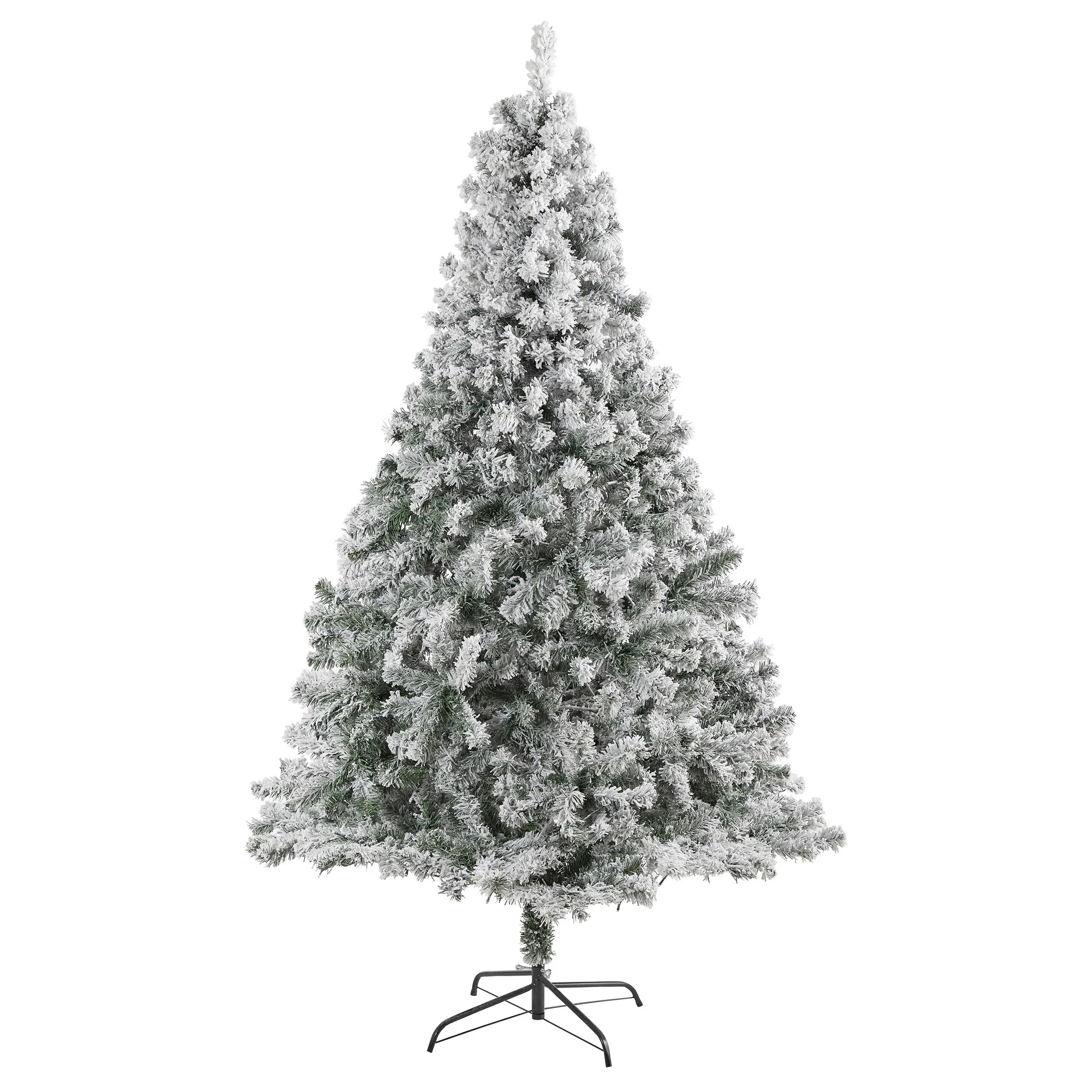 7' Flocked Rock Spruce Artificial Christmas Tree, Unlit - 7 Foot