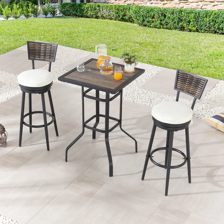 Fredeline 2 - Person Square Outdoor Dining Set with Cushions