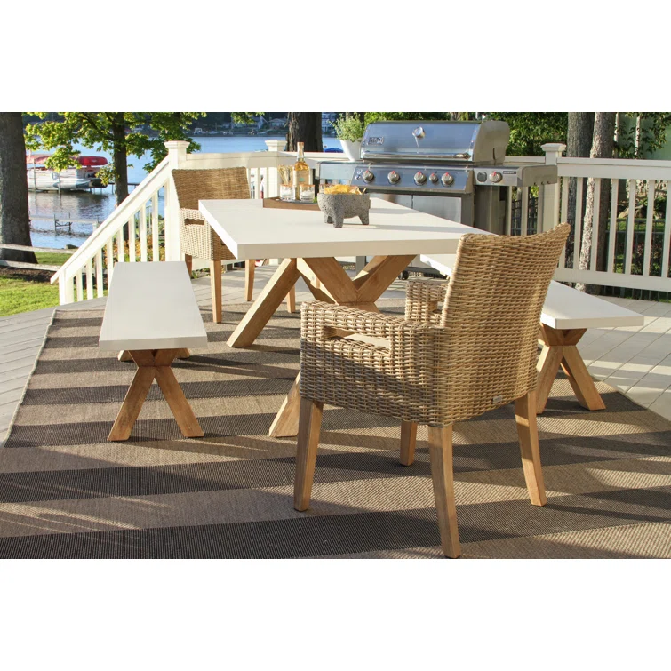Fleur 8 - Person Rectangular Outdoor Dining Set with Cushions