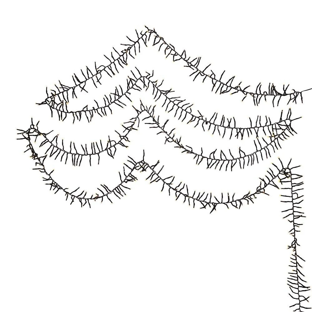 Kurt Adler 3000-Light 98-Foot Cluster Garland with Warm White LED Lights