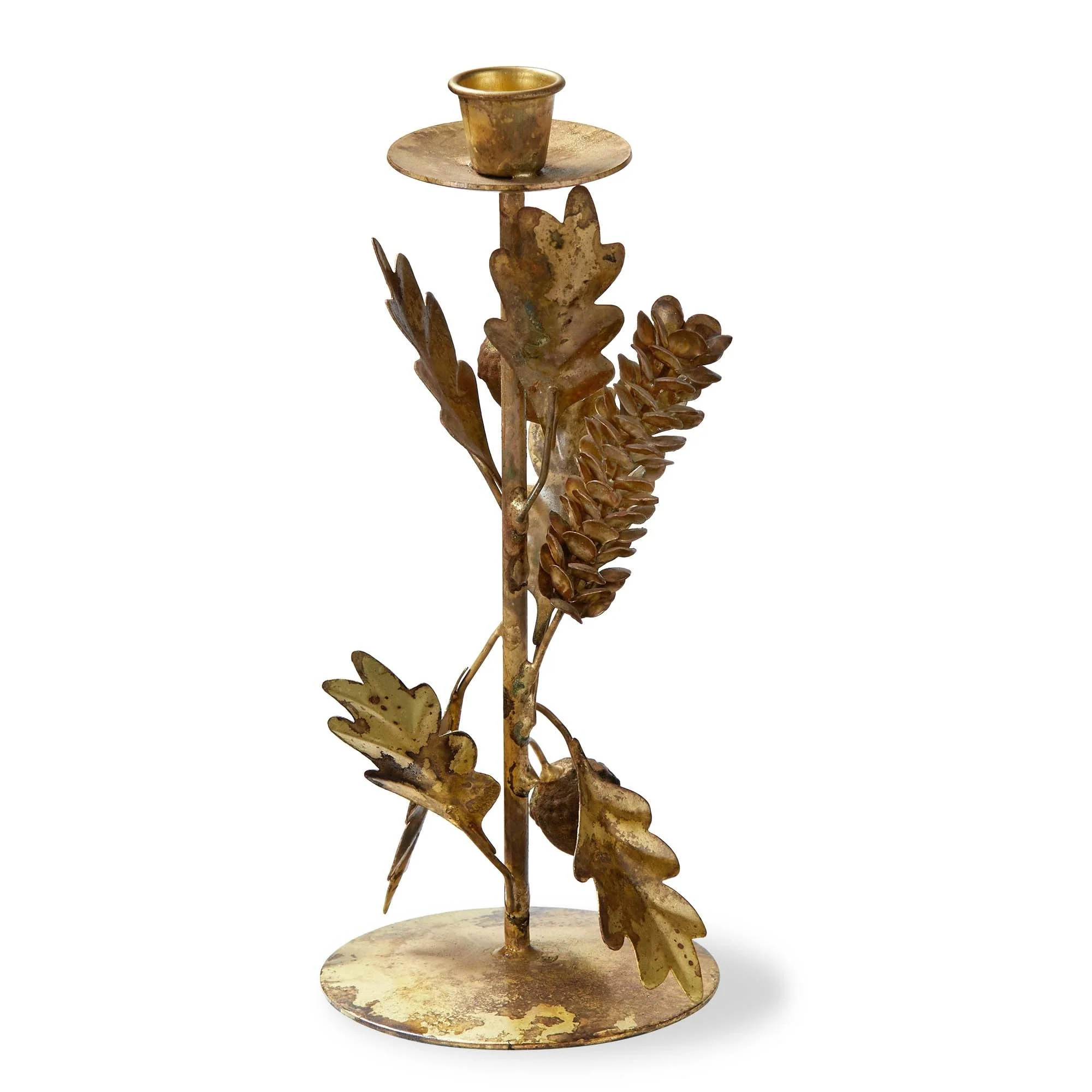 Oak Leaf & Acorn Taper Holder Large