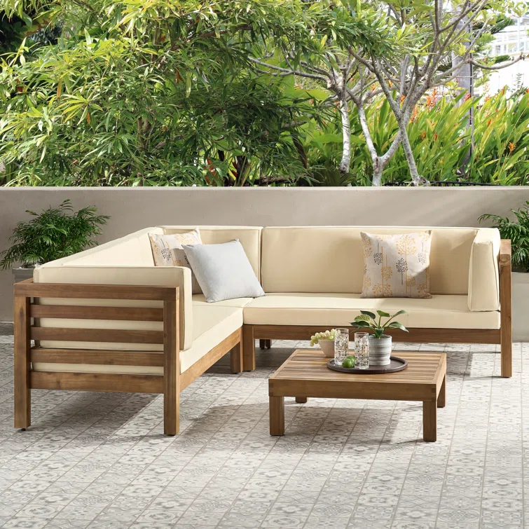 Adharsh 5 - Person Outdoor Seating Group with Cushions
