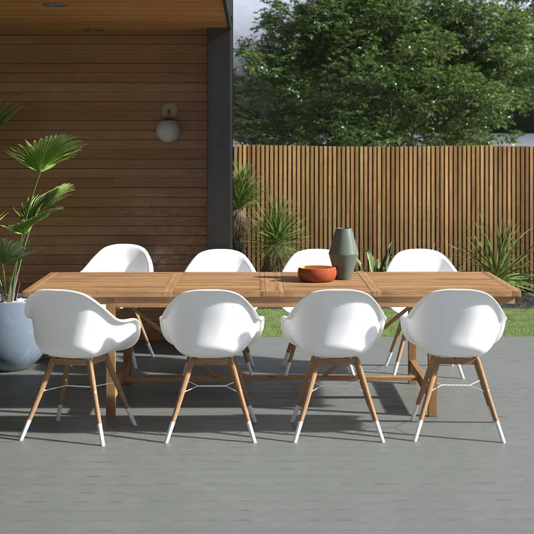 Alyisa 8 - Person Rectangular Extendable Outdoor Dining Set