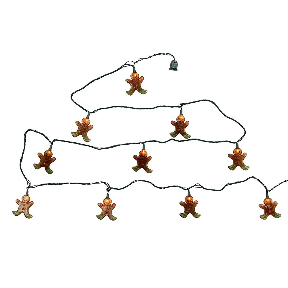 Kurt Adler UL 10-Light Gingerbread Light Set