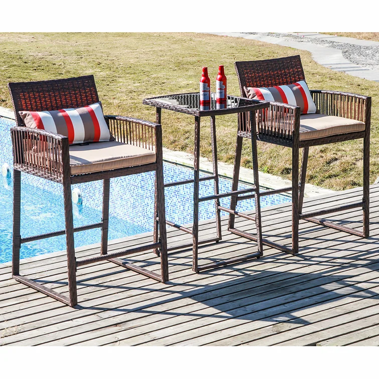 Marciniak 2 - Person Rectangular Outdoor Dining Set with Cushions