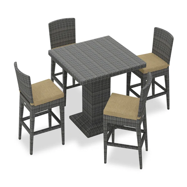 Suffern 4 - Person Square Outdoor Dining Set with Cushions