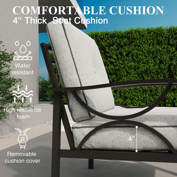 Brandtley 5 - Person Outdoor Seating Group with Cushions