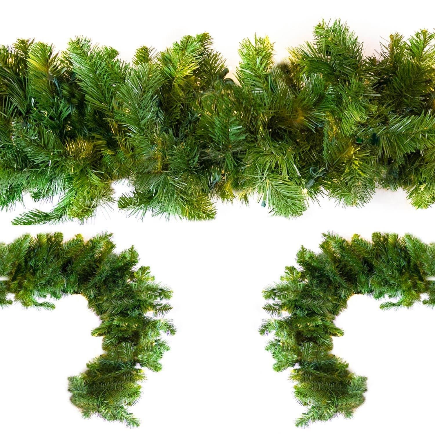 Novelty Lights 9 Foot Christmas Garland, Colorado Green Pine, Warm White - 30 Foot (Unlit)