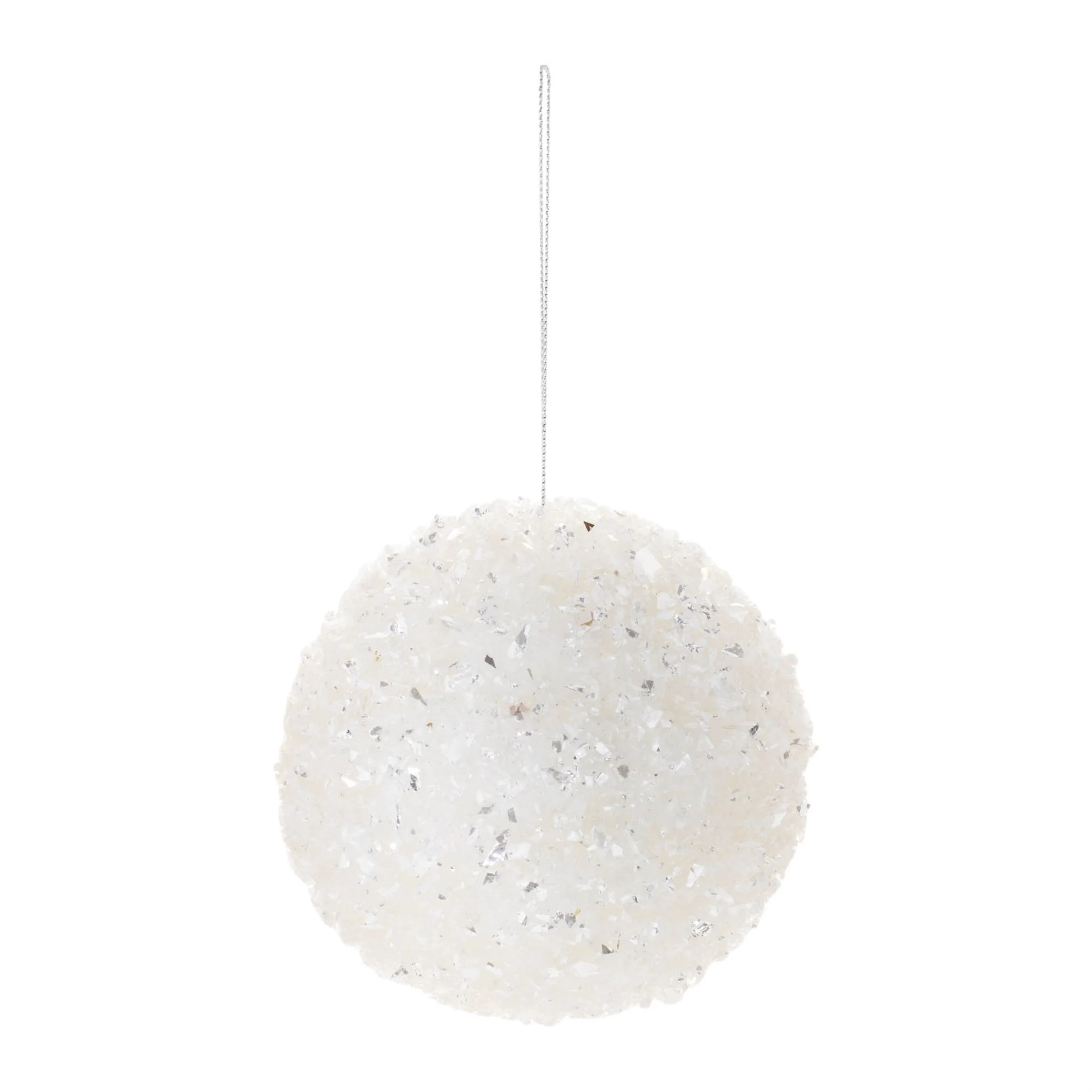 Foam Sequin Ball Ornaments Set of 6 with String Hangers
