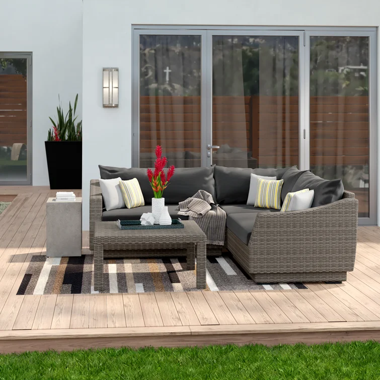 Sehrish 5 - Person Outdoor Seating Group with Cushions