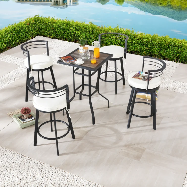 4 - Person Square Outdoor Dining Set with Cushions