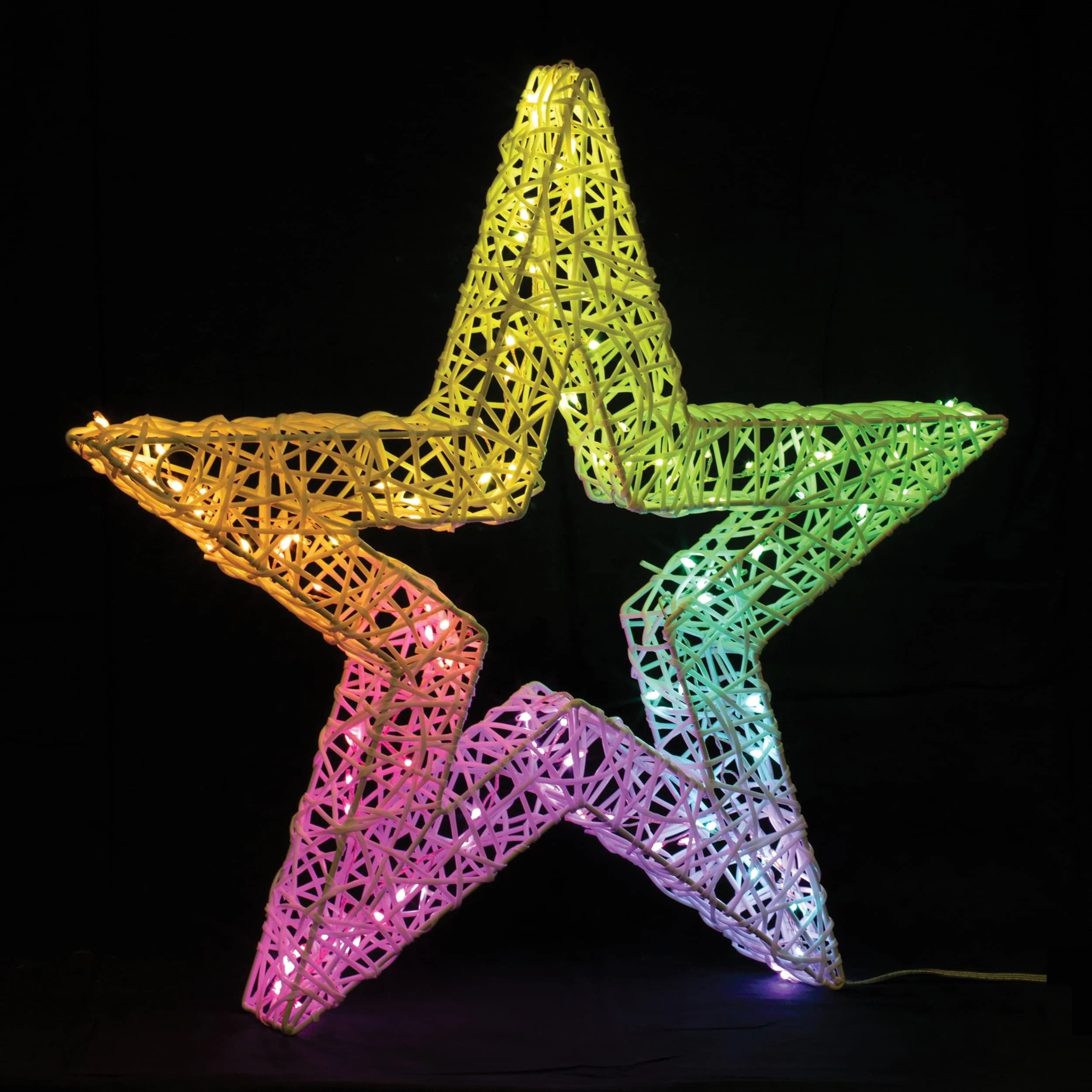 LED Star Decor with UL Plug 24 inches Festive Light Display - 24” x 3” x 22.5” (L x W x H)
