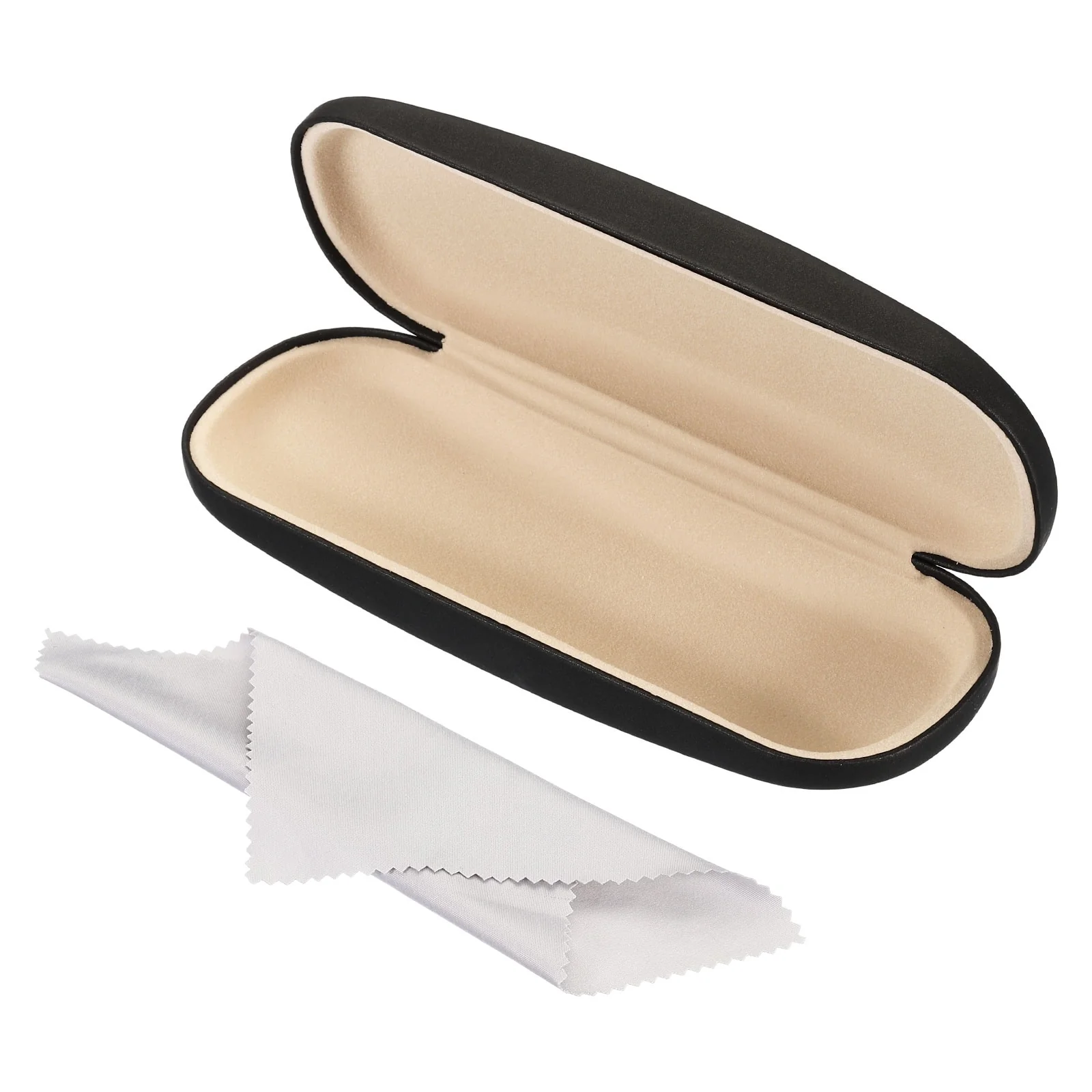 Glasses Case Hard Shell, Eyeglass Case Unisex for Women Men Glasses, Black